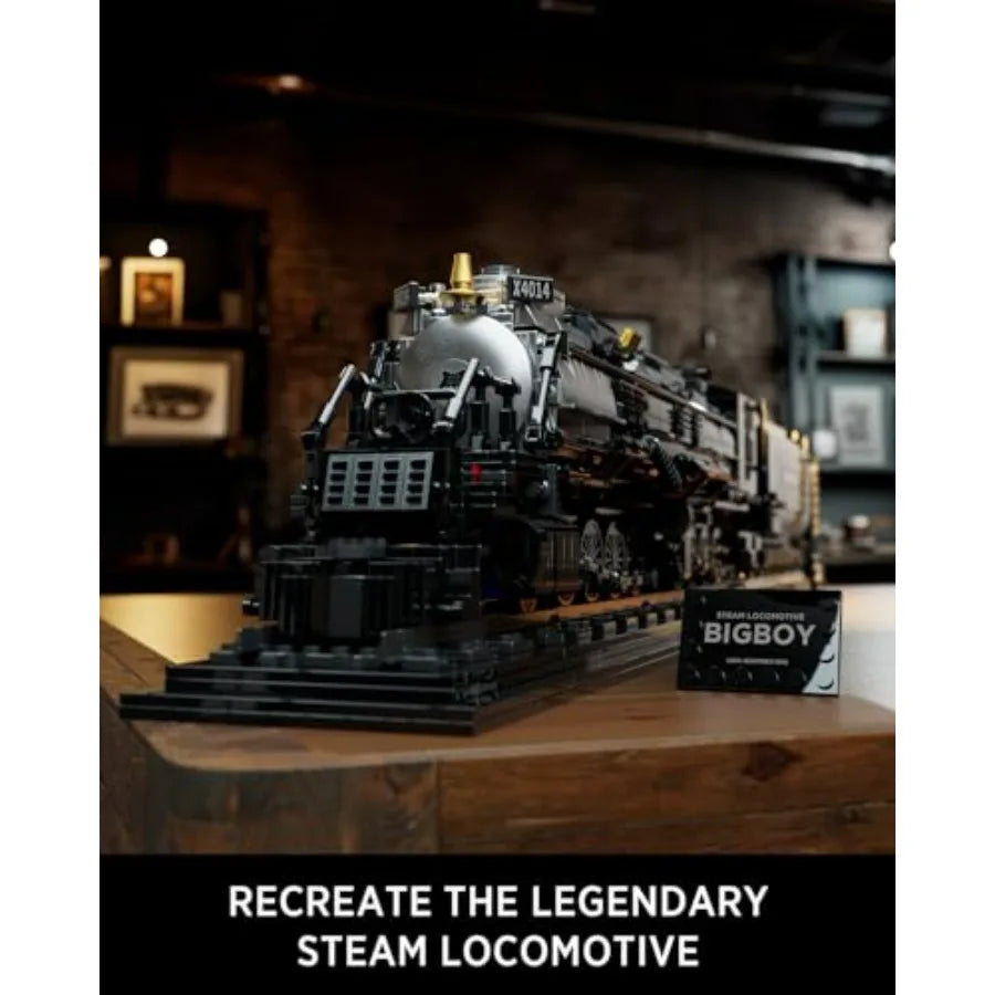 Big Boy Articulated Steam Locomotive Lego Compatible Building Block Set