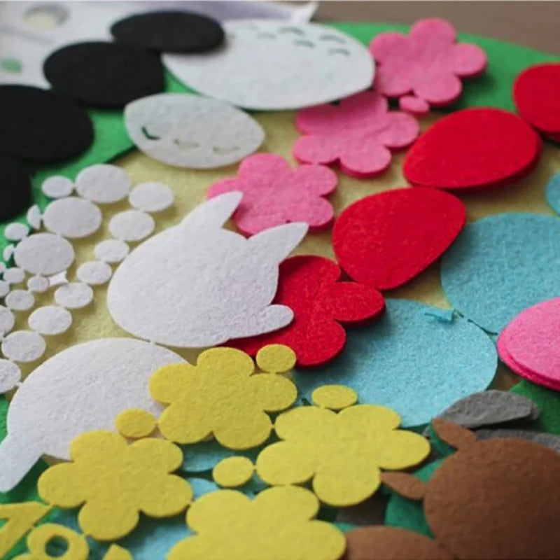 DIY Handmade Felt Wall Clock Marine Design For Home Decor