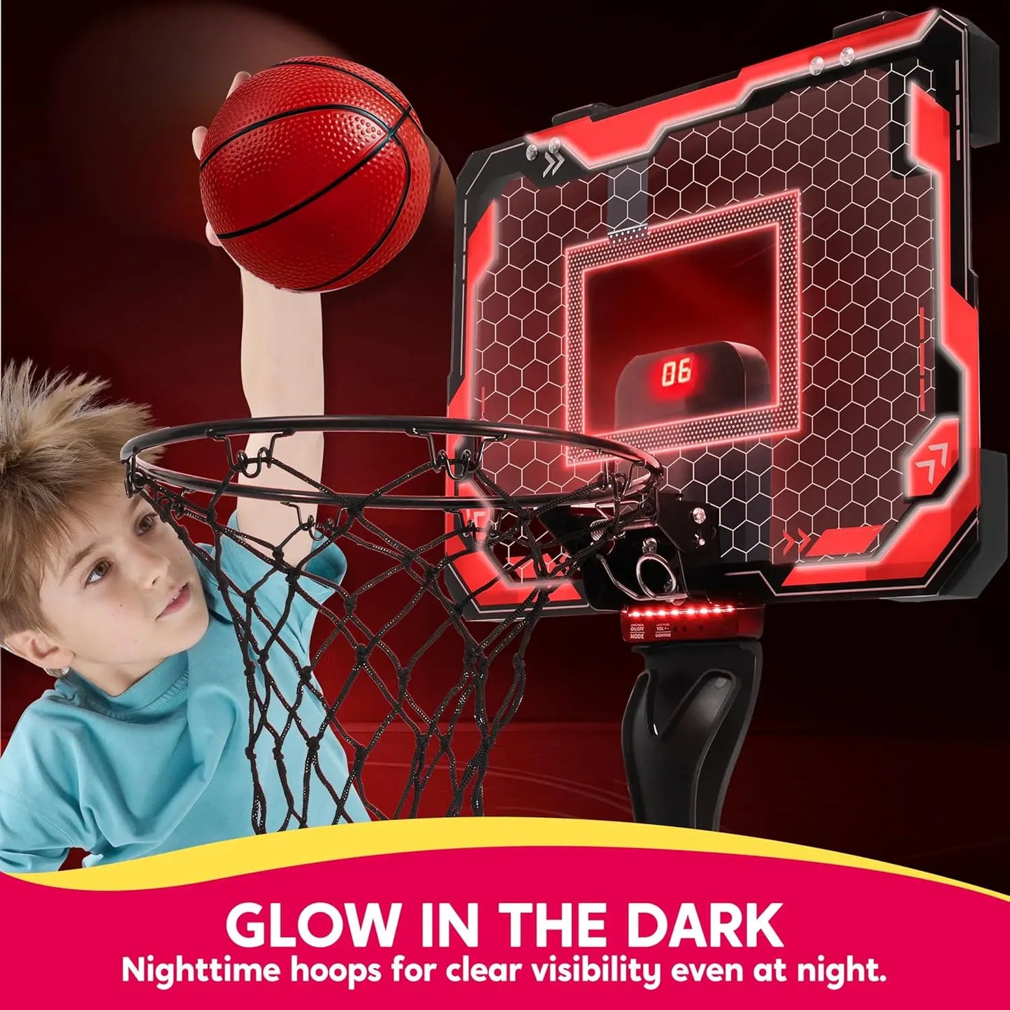 Joyfy Over The Door Mini Indoor Basketball Hoop With Scoreboard