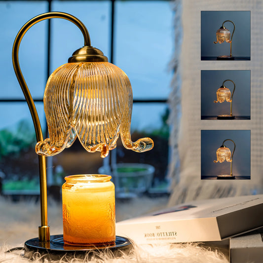 Tulip Flower Warm Candle Lamp Fragrance Atmosphere Table Lamp