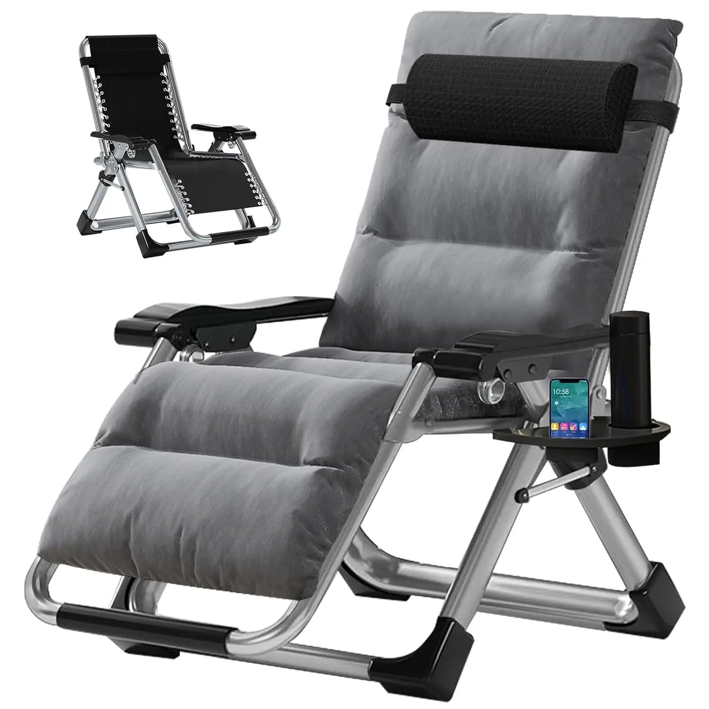 Zero Gravity Outdoor Folding Lounge Chair Premium Recliner Patio Chair