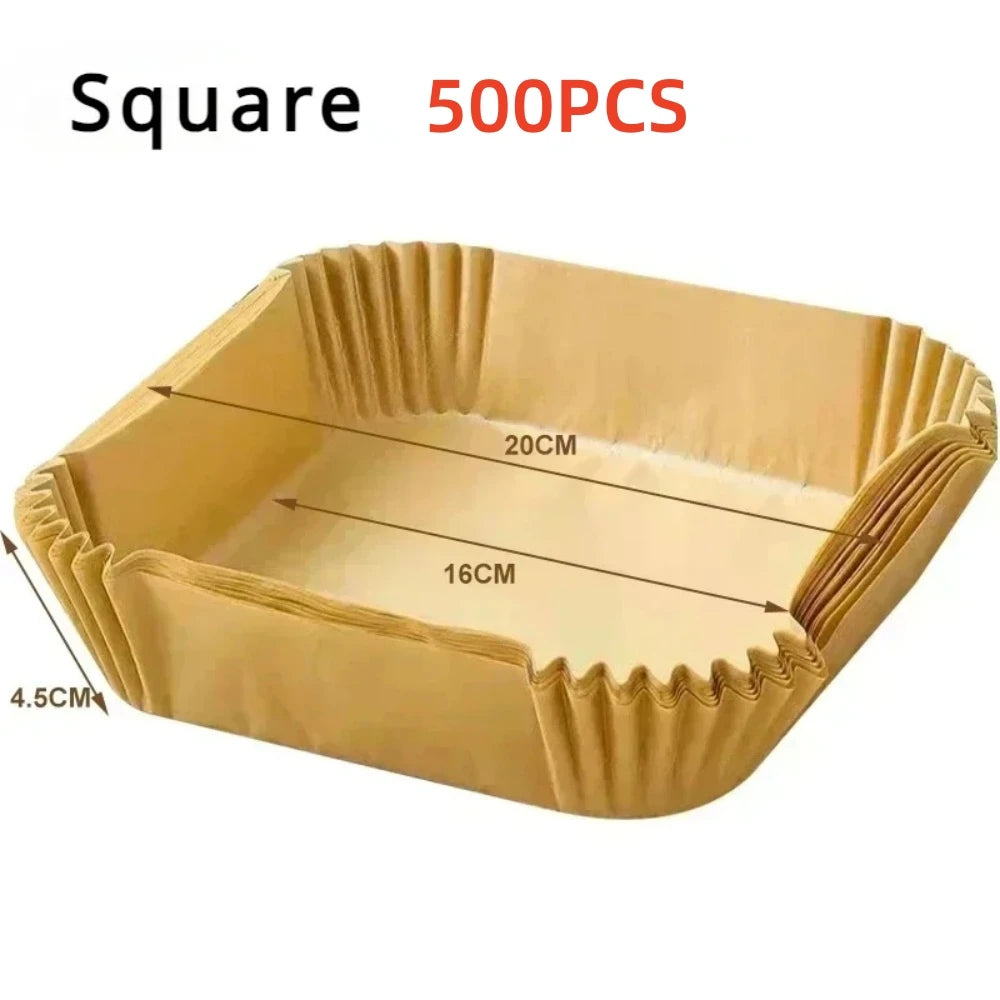 Disposable Air Fryer Paper Molds For Pastry And BBQ Nonstick Pad