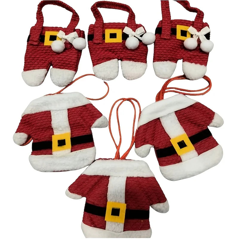 Christmas Santa Cutlery Storage Bags Decorative Tableware Holders