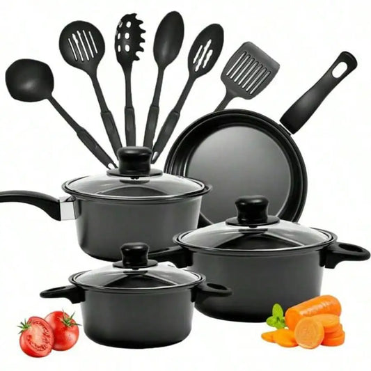 AEHOME 13 Piece Nonstick Kitchenware Set Induction Pots And Spoons