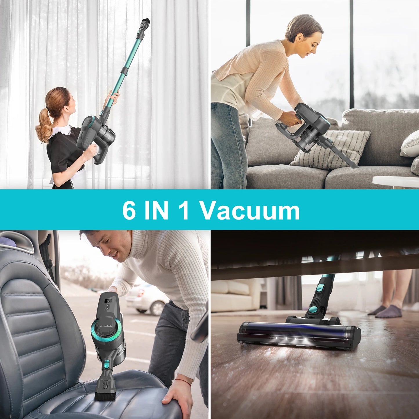 INSE N300 20KPa Cordless Upright Vacuum Cleaner For All Floors
