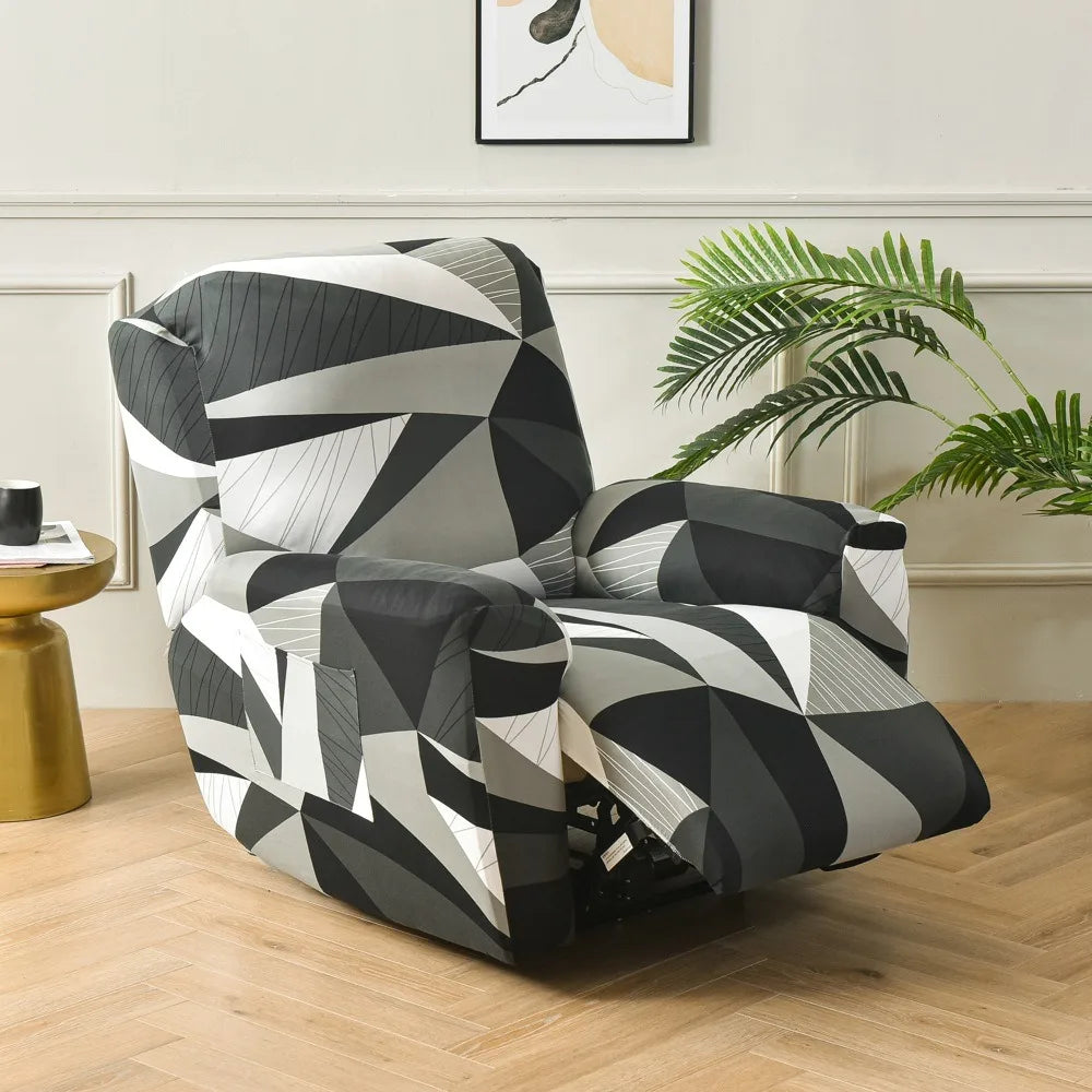 All-Inclusive Recliner Slipcover With Pockets 4-Piece