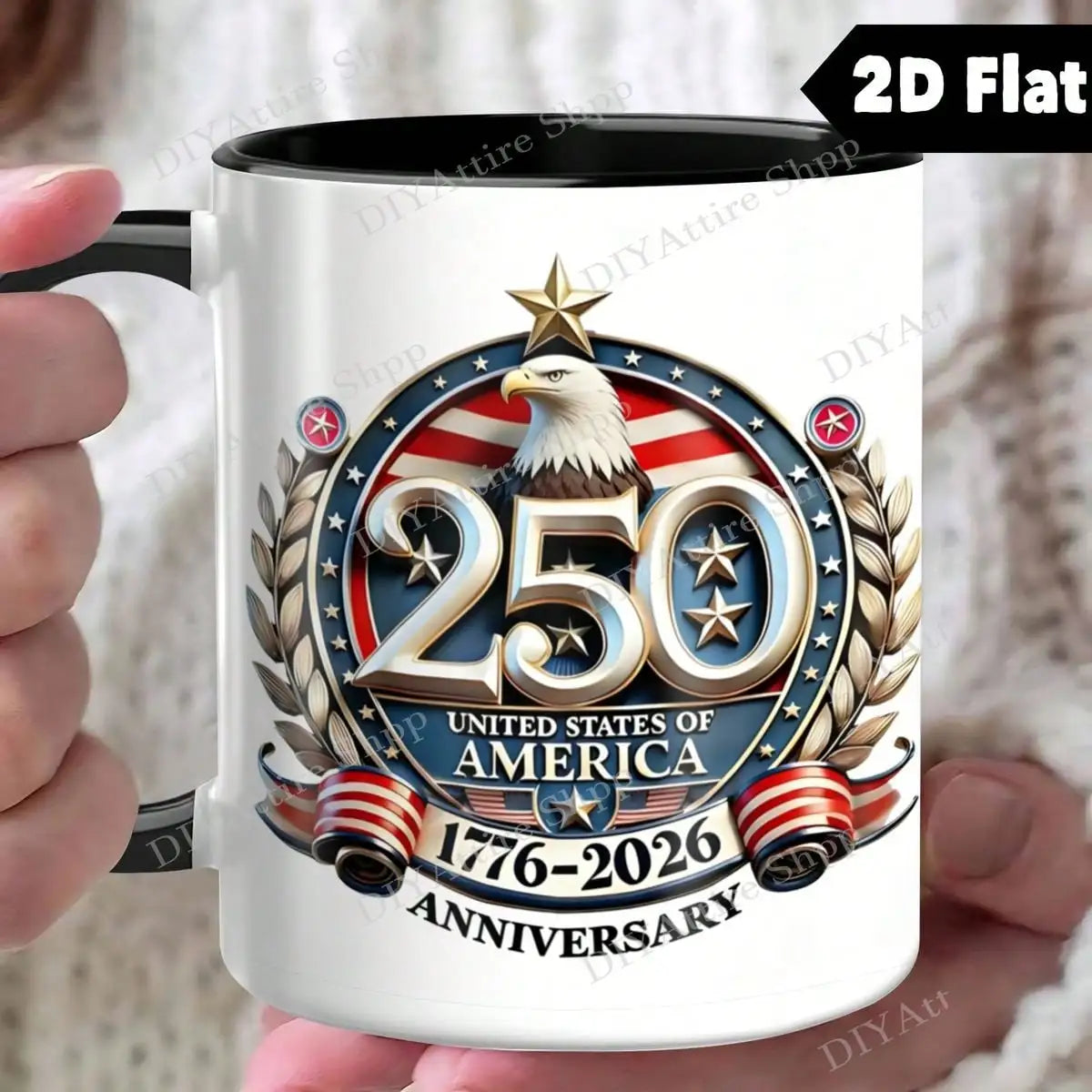 Patriotic Ceramic Mug USA Coffee Cup Gift For Americans