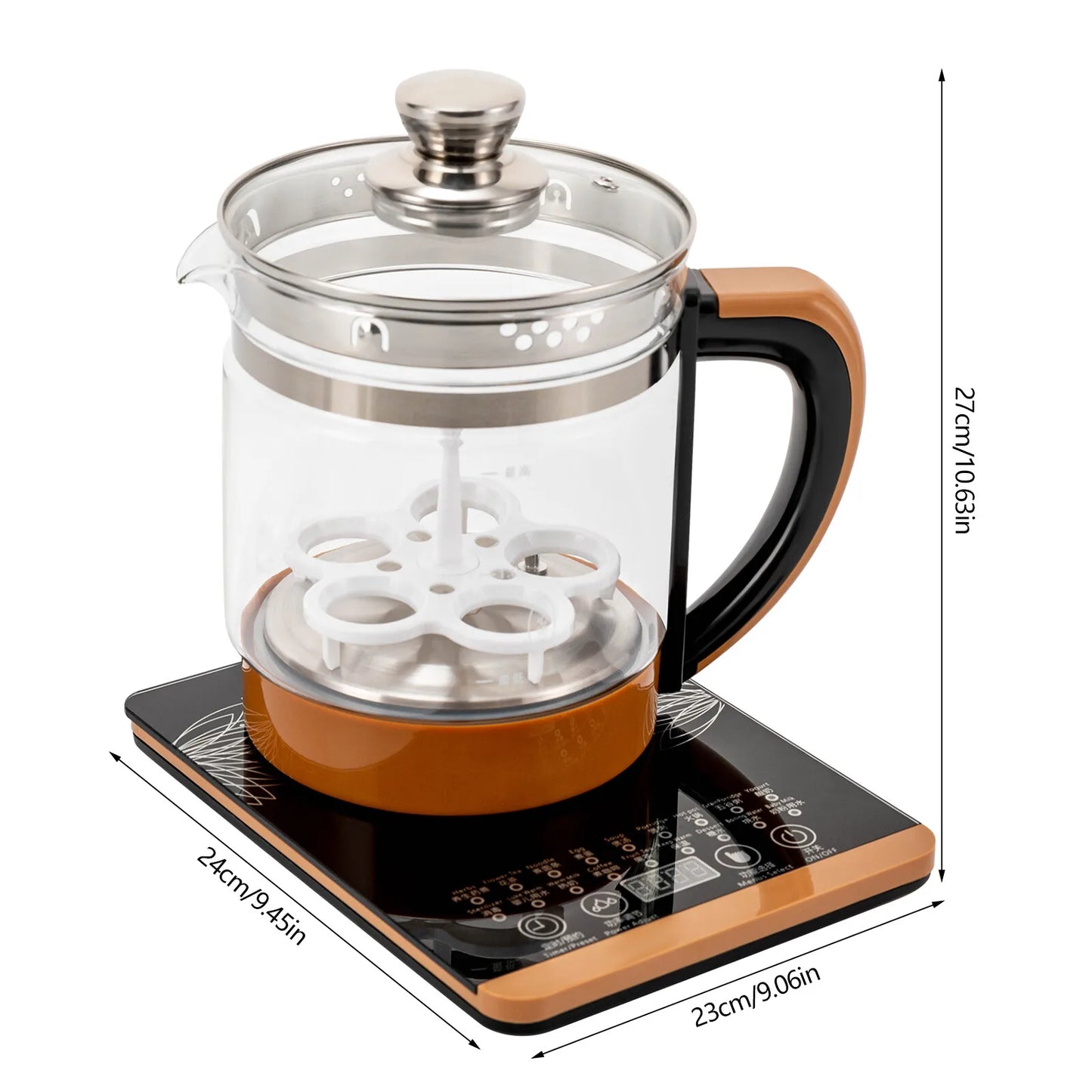 Electric Glass Kettle With Keep Warm And 6 Temperature Settings