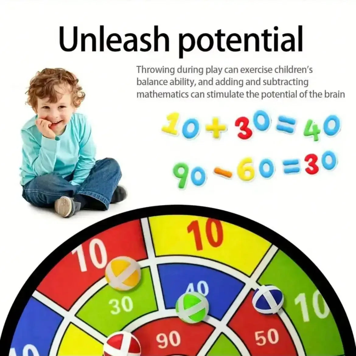 Sticky Ball Dart Board Set Six Or Twelve Pieces Indoor Outdoor Toy