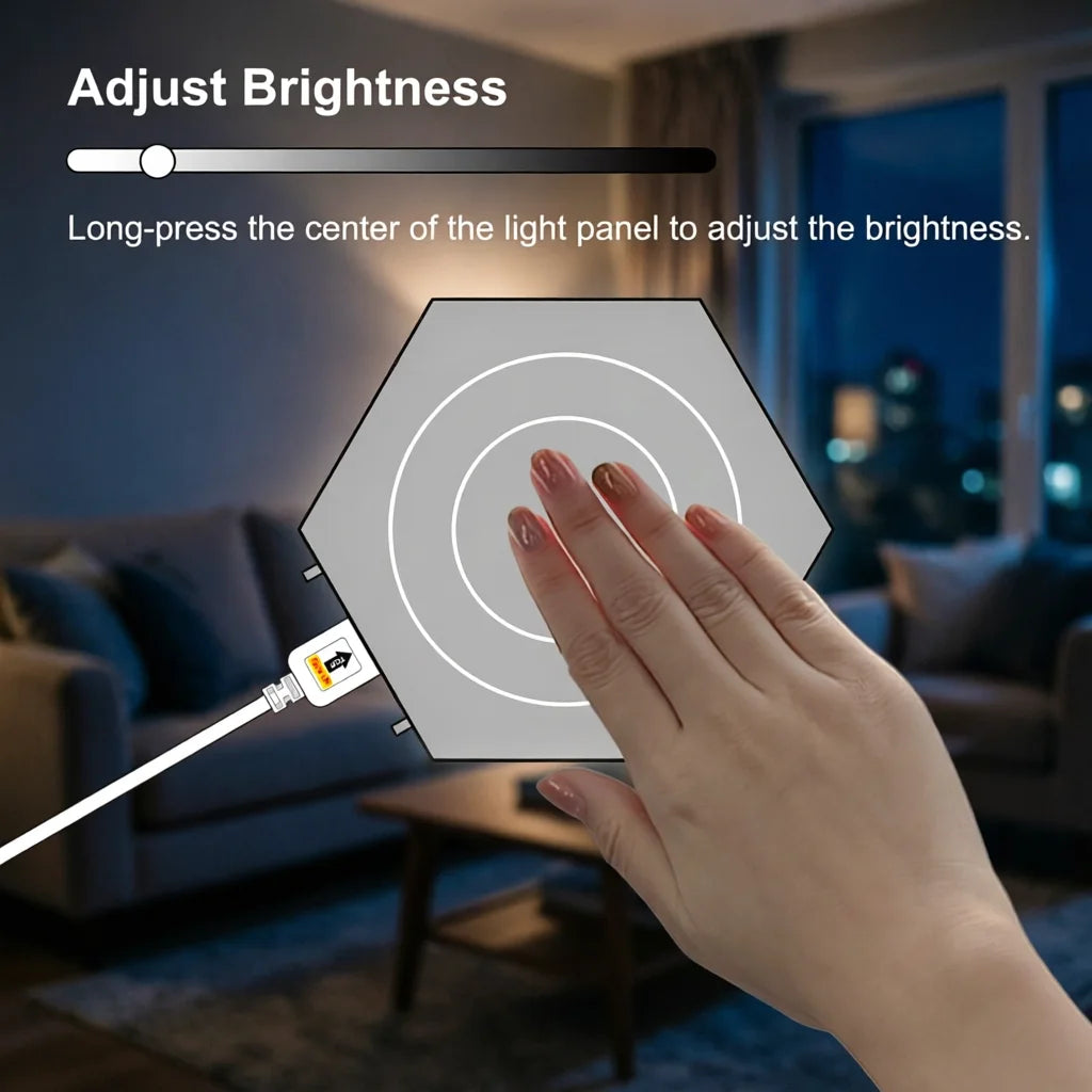 Fivemi Modular Hexagon LED Wall Lights With Touch Control