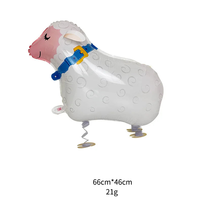 Cartoon Foil Walking Animal Balloon Helium Filling Kids Birthday Party Decor
