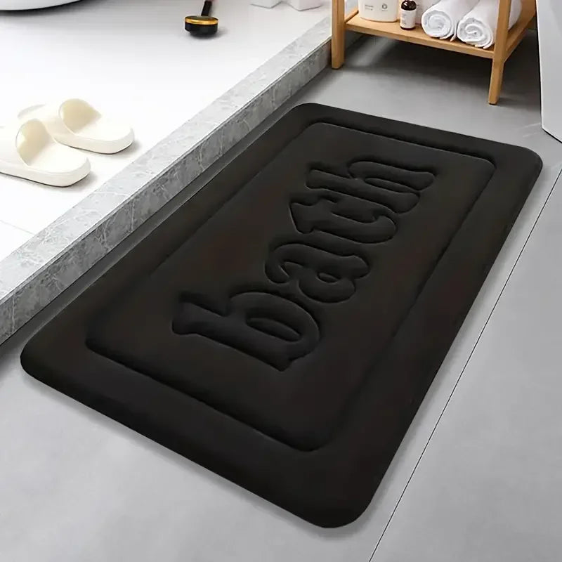 Anti Slip Bathroom Floor Mat Water Absorbing Soft Bath Rug