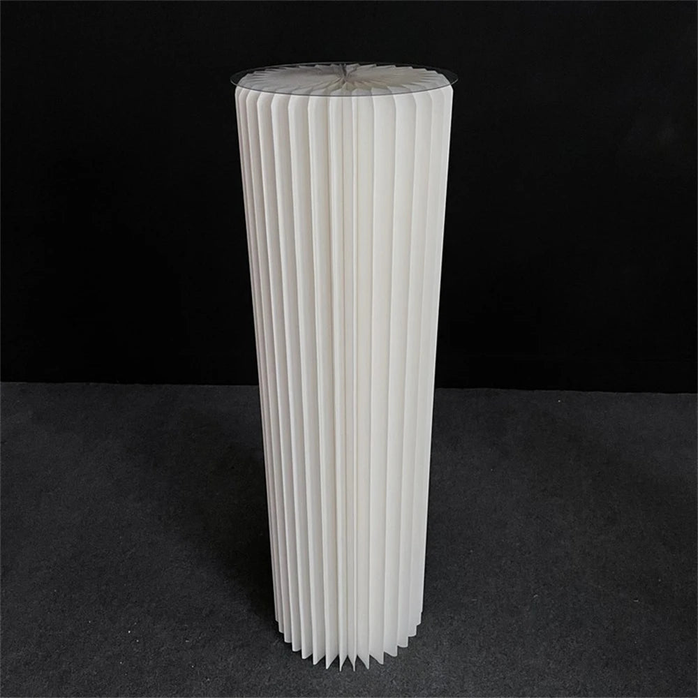 Cylindrical Paper Folding Wedding Flower Ornament Origami Decor For Shop Window
