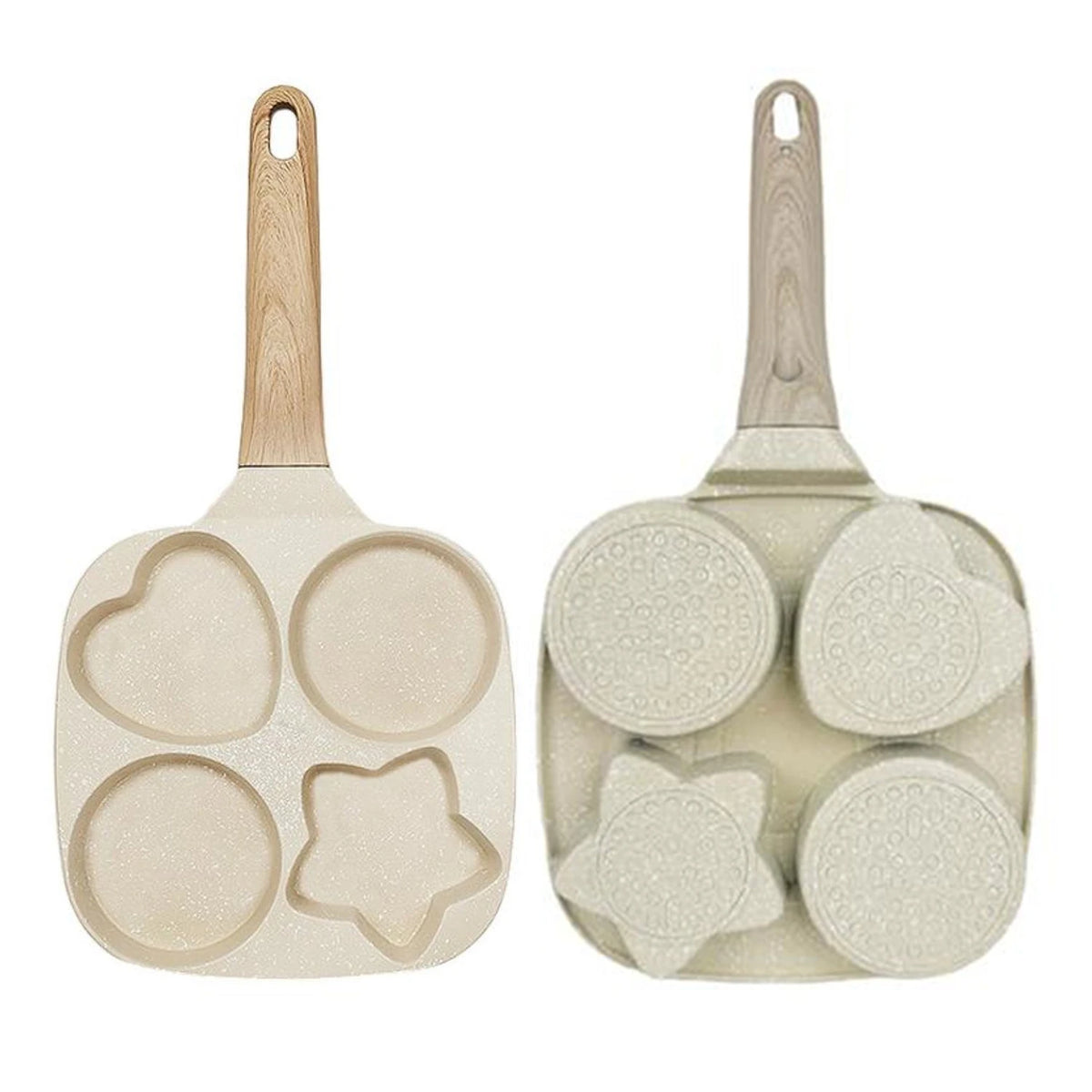 Thick Nonstick Four Hole Omelette Pan For Egg Breakfast