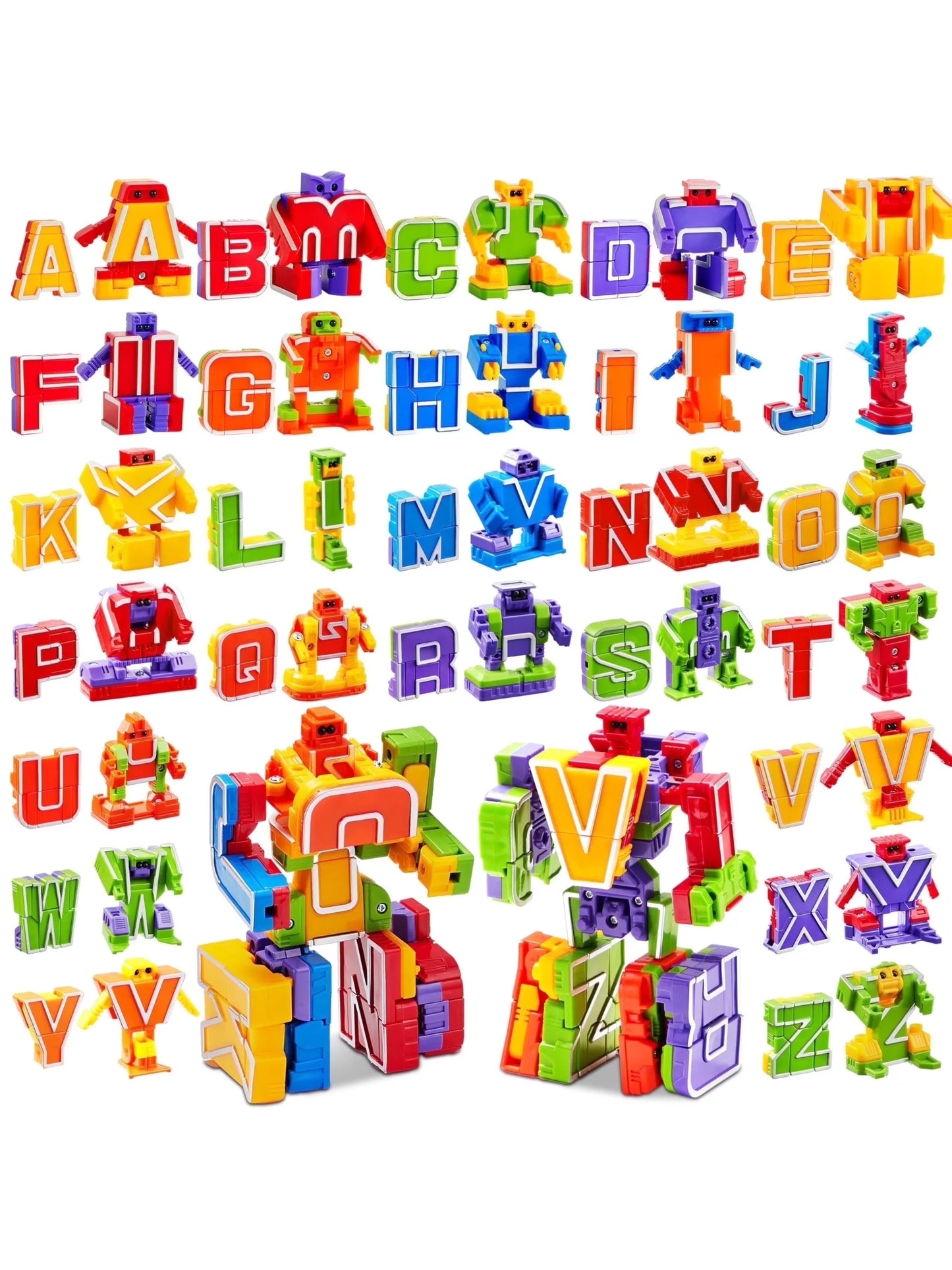 Joyfy Alphabots 26-Piece STEM Transforming Robots Toy
