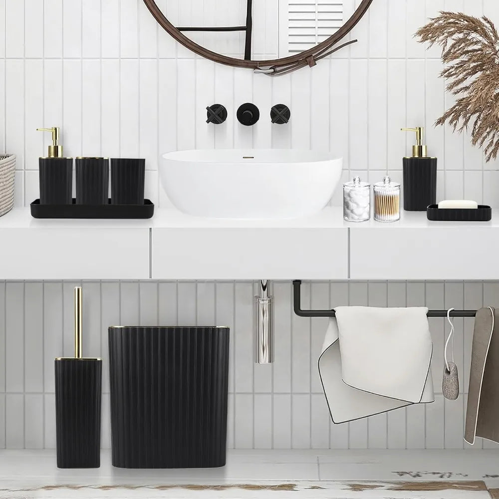 25Piece Bathroom Accessory Set With Shower Curtain And Rugs