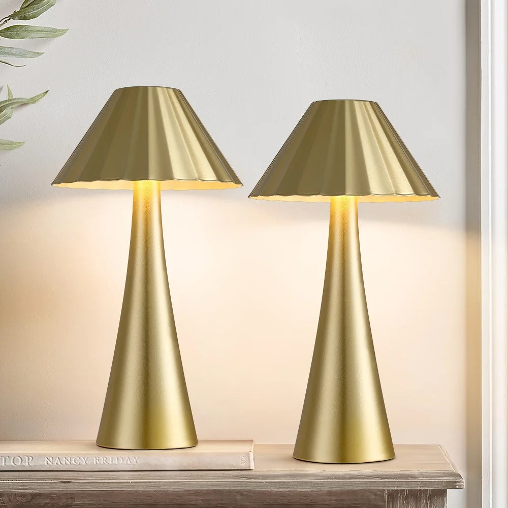Modern Mini Table Lamp Set 2 With Touch USB Charging