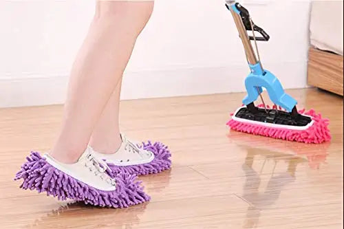 5 Pairs Microfiber Mop Slippers For Reusable Floor Cleaning