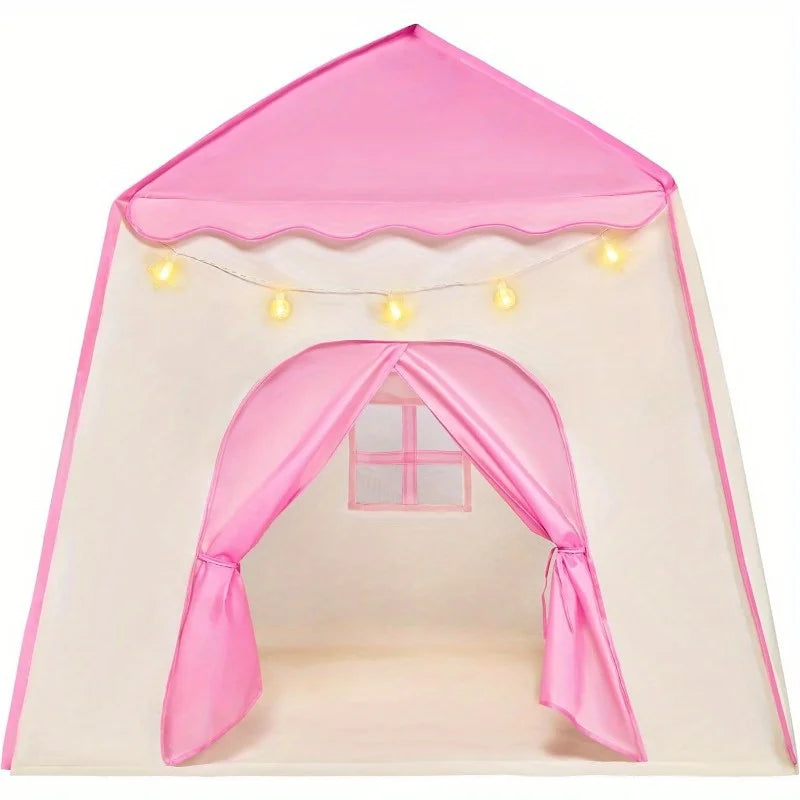 Joyfy Princess Castle Tent With LED Star Lights Playhouse