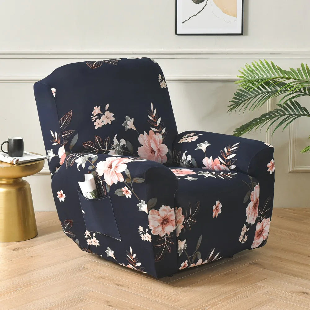 All-Inclusive Recliner Slipcover With Pockets 4-Piece