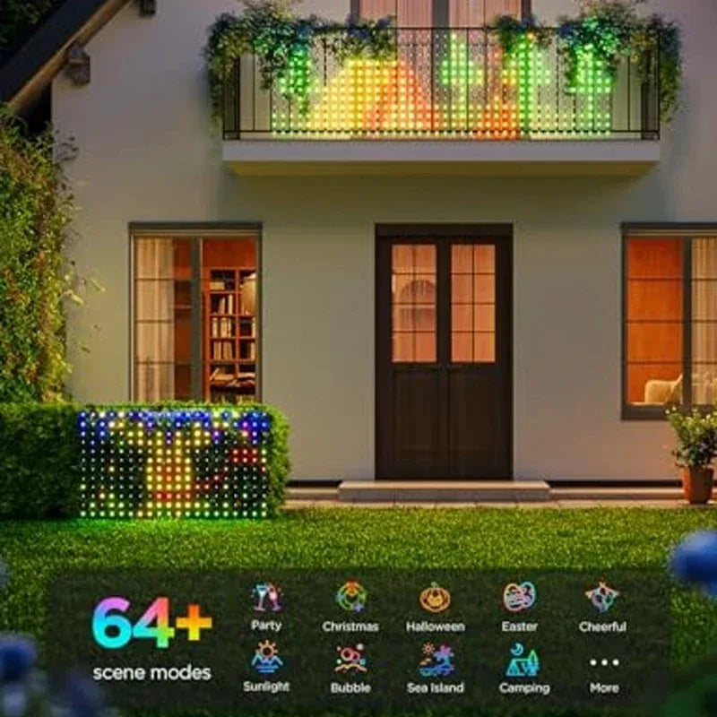 Smart Net Lights Outdoor RGB and IC Lights With App Remote Control DIY Modes