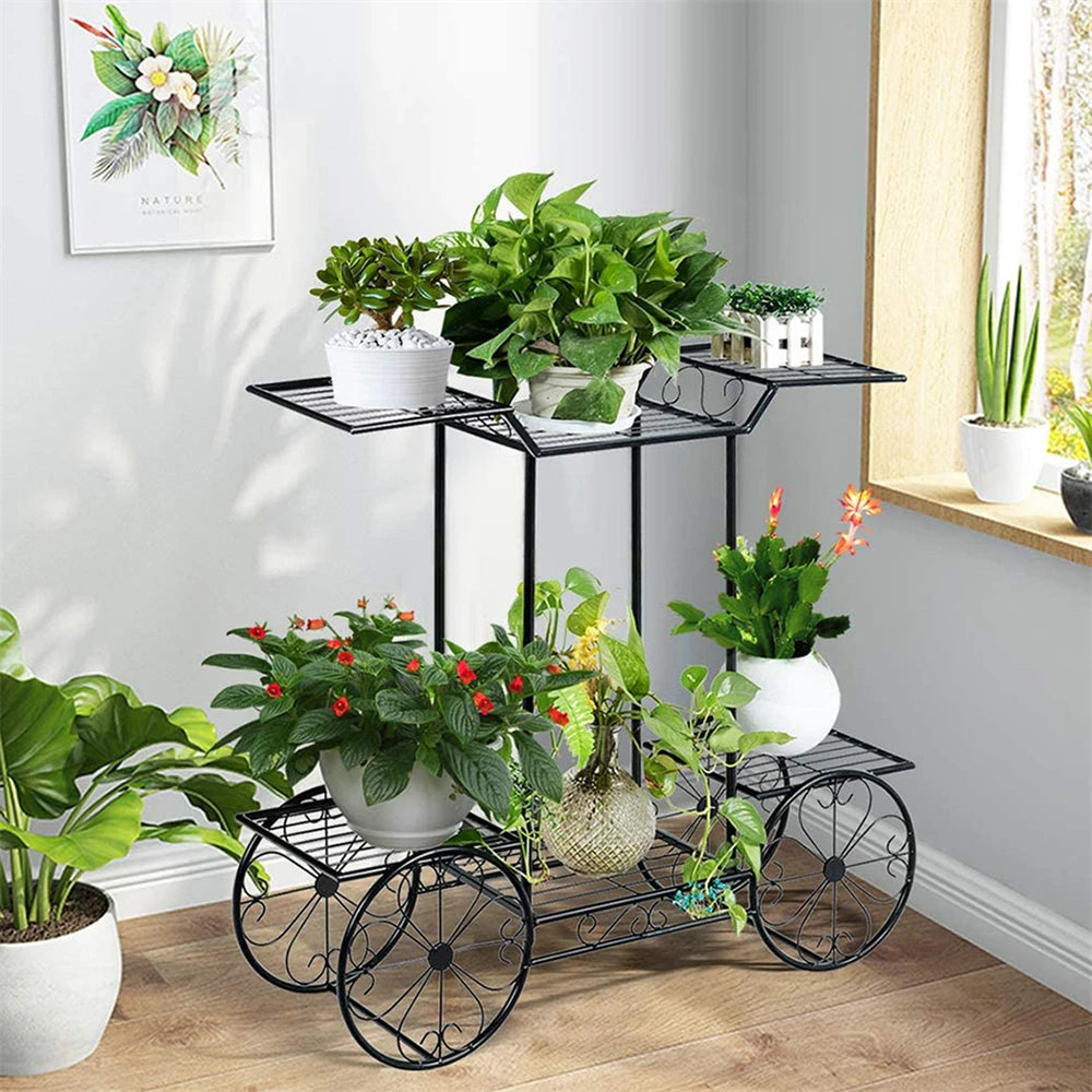 BINGOPAW Six Tier Metal Plant Stand Indoor Outdoor