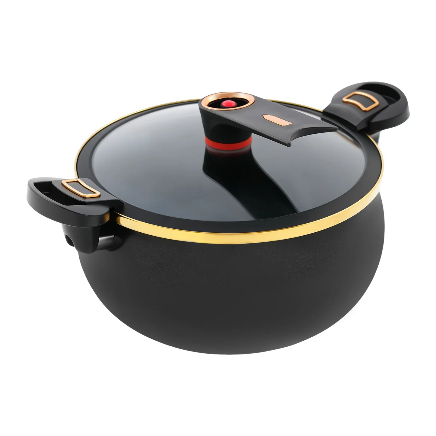 Iron Micro Pressure Cooker Nonstick Pot Induction Compatible Auto Release Valve