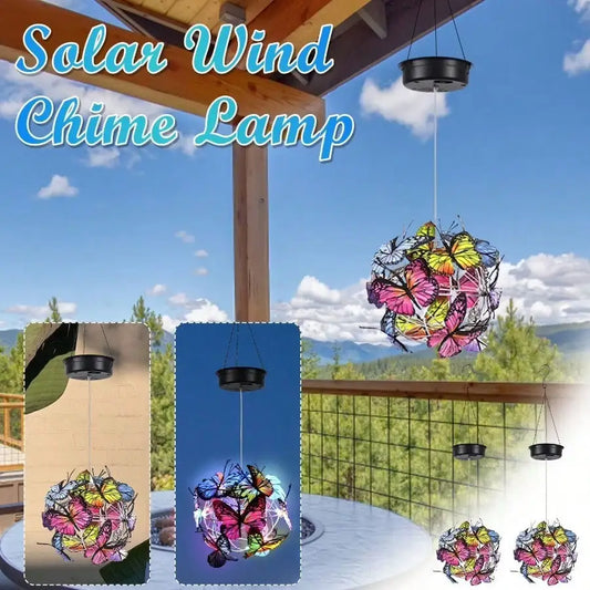 Romantic Butterfly Solar Hanging Lanterns for Garden and Patio Decor