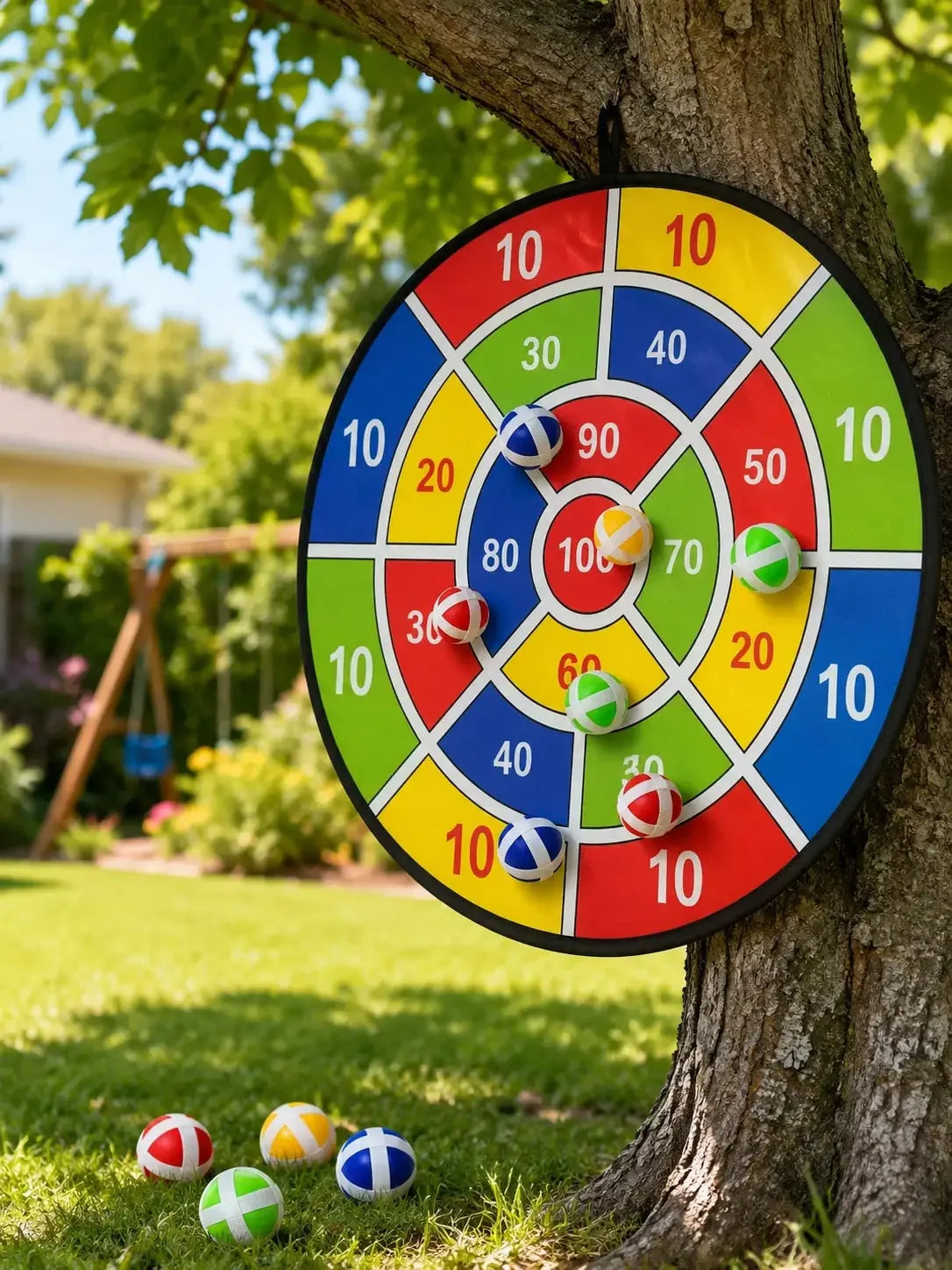 Sticky Ball Dart Board Set Six Or Twelve Pieces Indoor Outdoor Toy