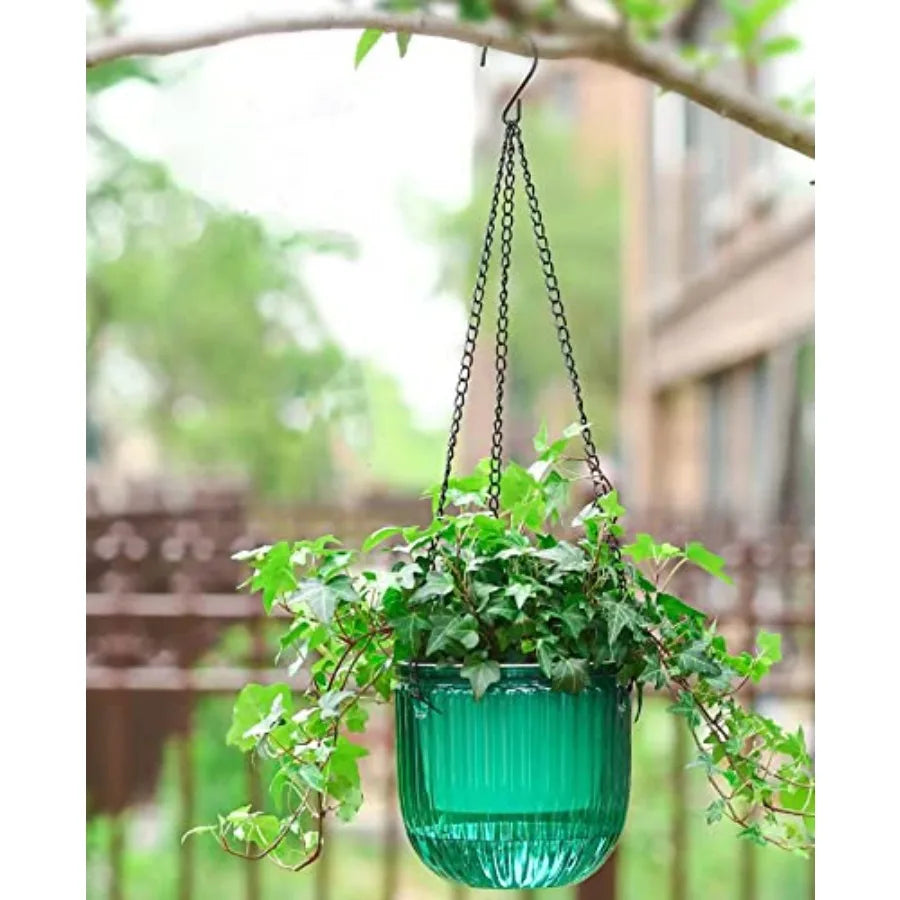 Self Watering Hanging Planters Pack Indoor Outdoor With Hooks