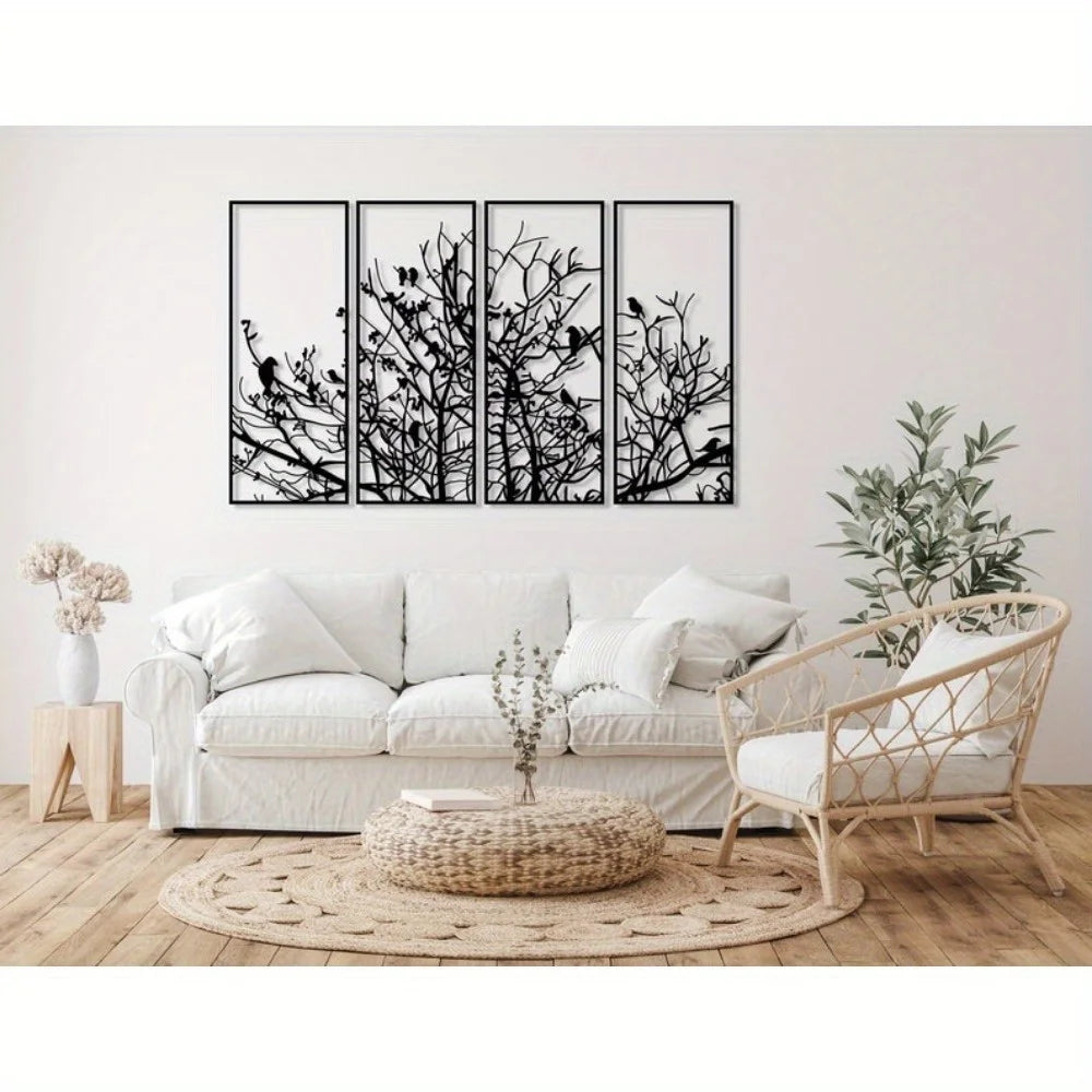 Modern Metal Tree of Life Wall Art Minimalist Home Decor