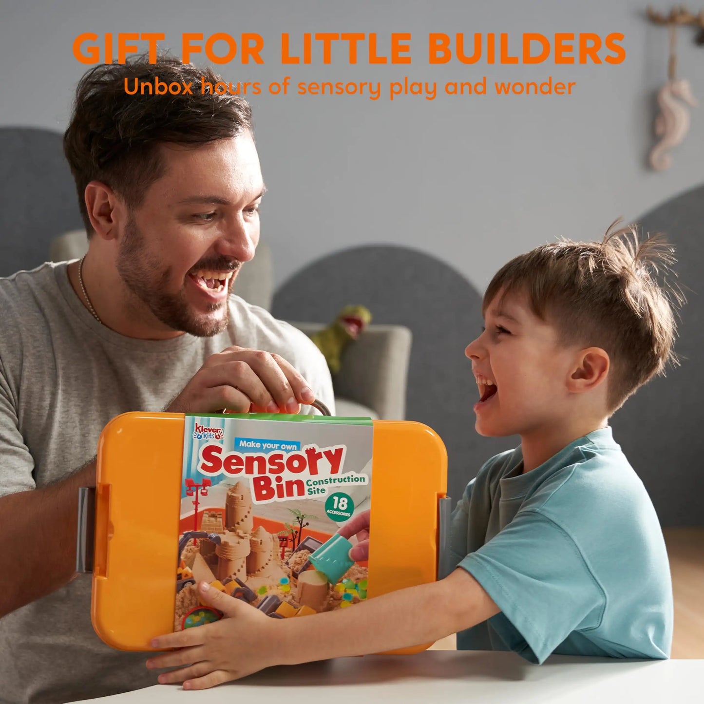 Joyfy Construction Sensory Bin Kit For Kids Three And Up