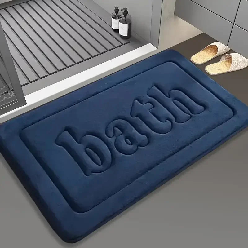 Anti Slip Bathroom Floor Mat Water Absorbing Soft Bath Rug