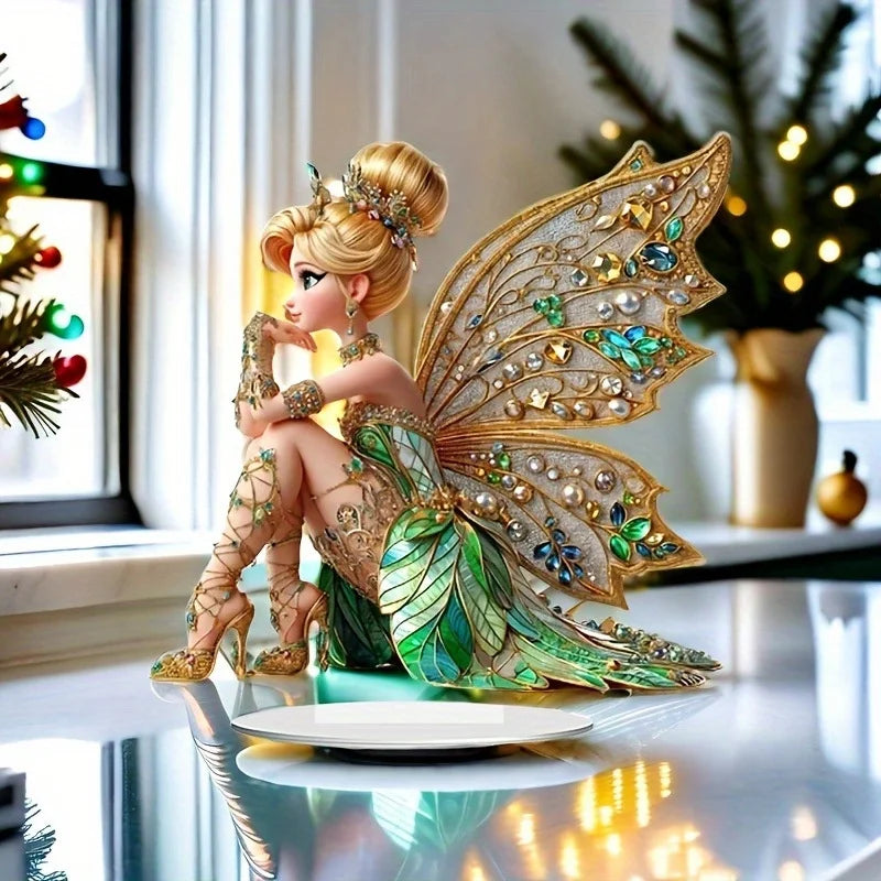 Flower Fairy Elf Acrylic Ornament For Bedroom Living Room Decor