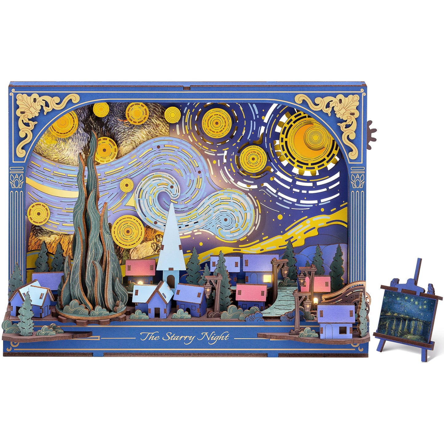 ROKR Starry Night 3D Puzzle Kit Vincent Van Gogh Artwork