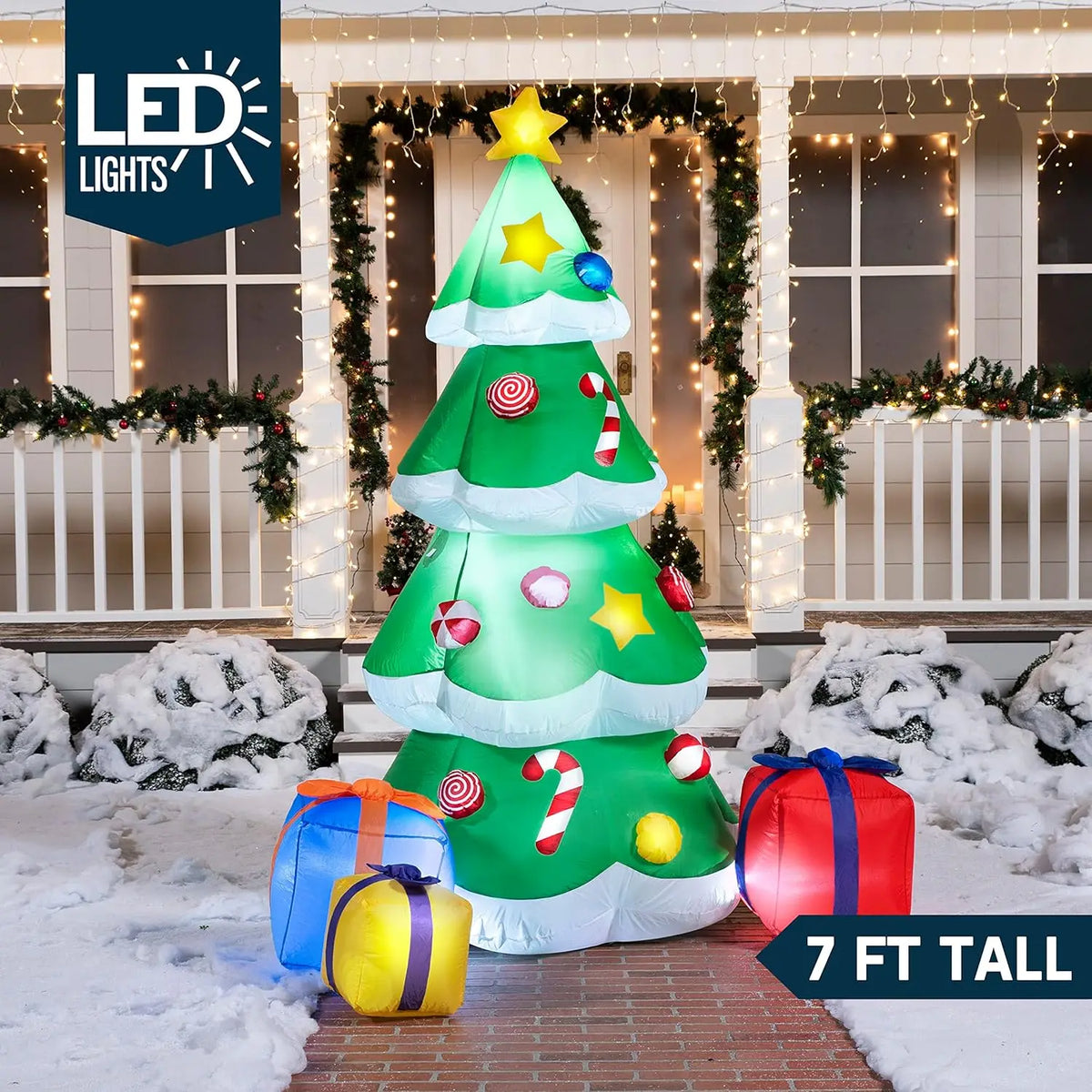 Joyfy Christmas Inflatable Nativity Scene With LED Yard Decor