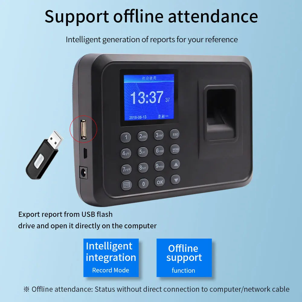 Asia-Teco Biometric Fingerprint Time Attendance Machine For Employee Recognition