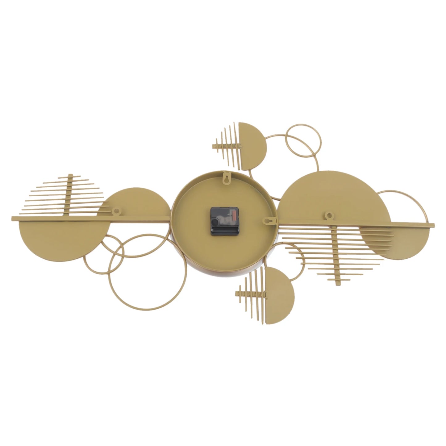 Creative Modern Metal Wall Clock Battery Operated Silent Minimalist