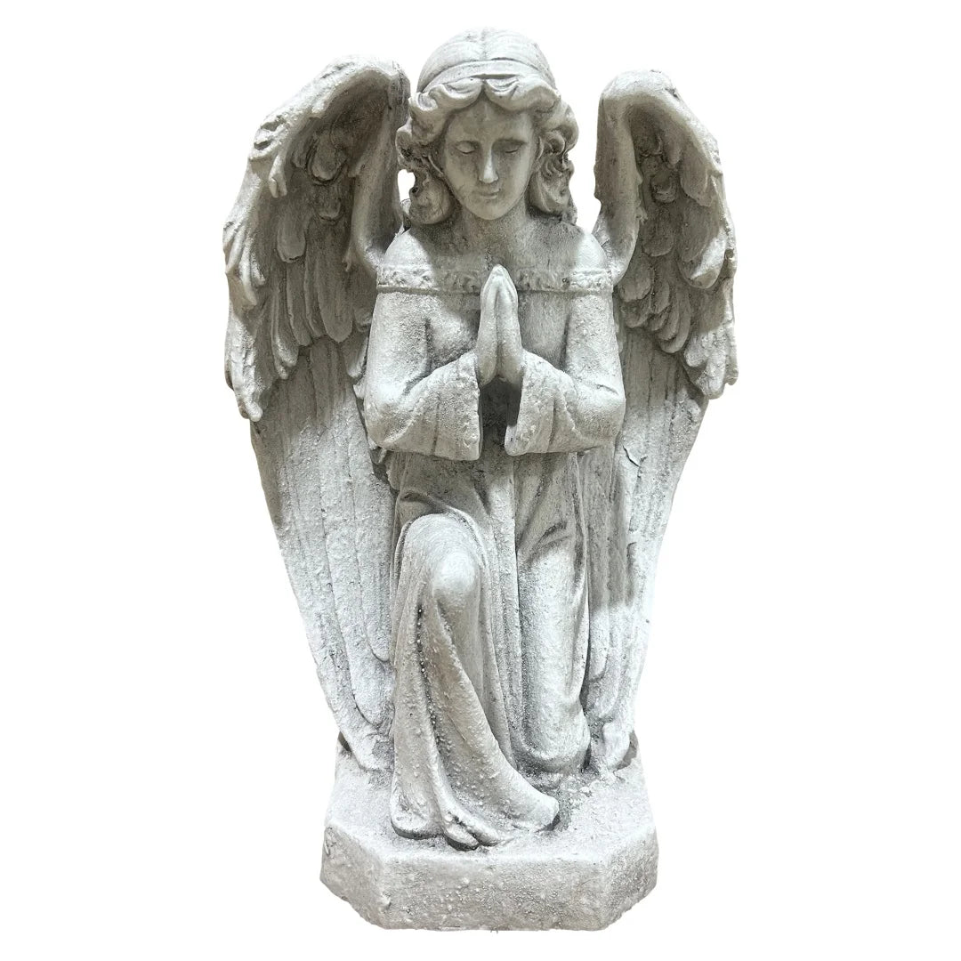 Weatherproof Magnesium Oxide Praying Angel Statue Outdoor Garden Decor
