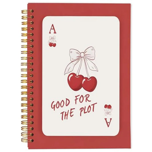 Coquette Bow Cherry Notebook Journal For Note Taking And Work