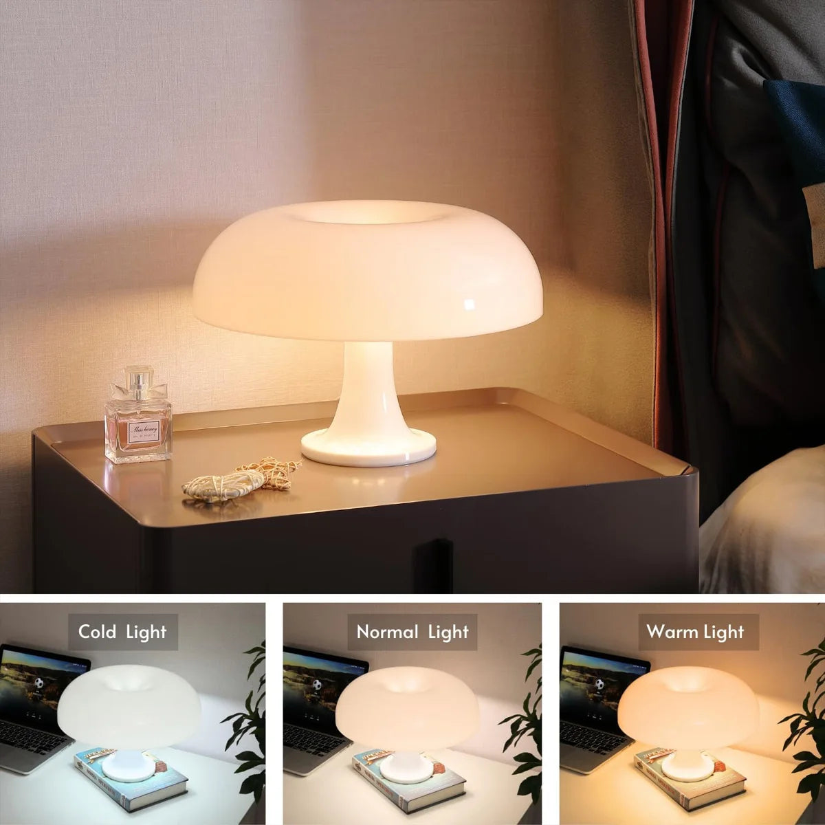 Mushroom Lamp Modern Desk Lighting For Bedroom And Living Room
