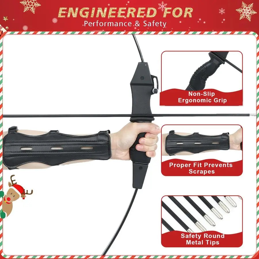 Youth Bow and Arrow Set for Kids Ambidextrous Recurve Archery