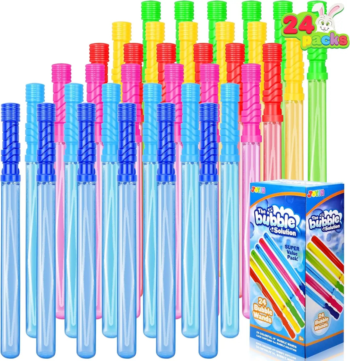 Joyfy 24 Pack Large Bubble Wands For Outdoor Summer Play