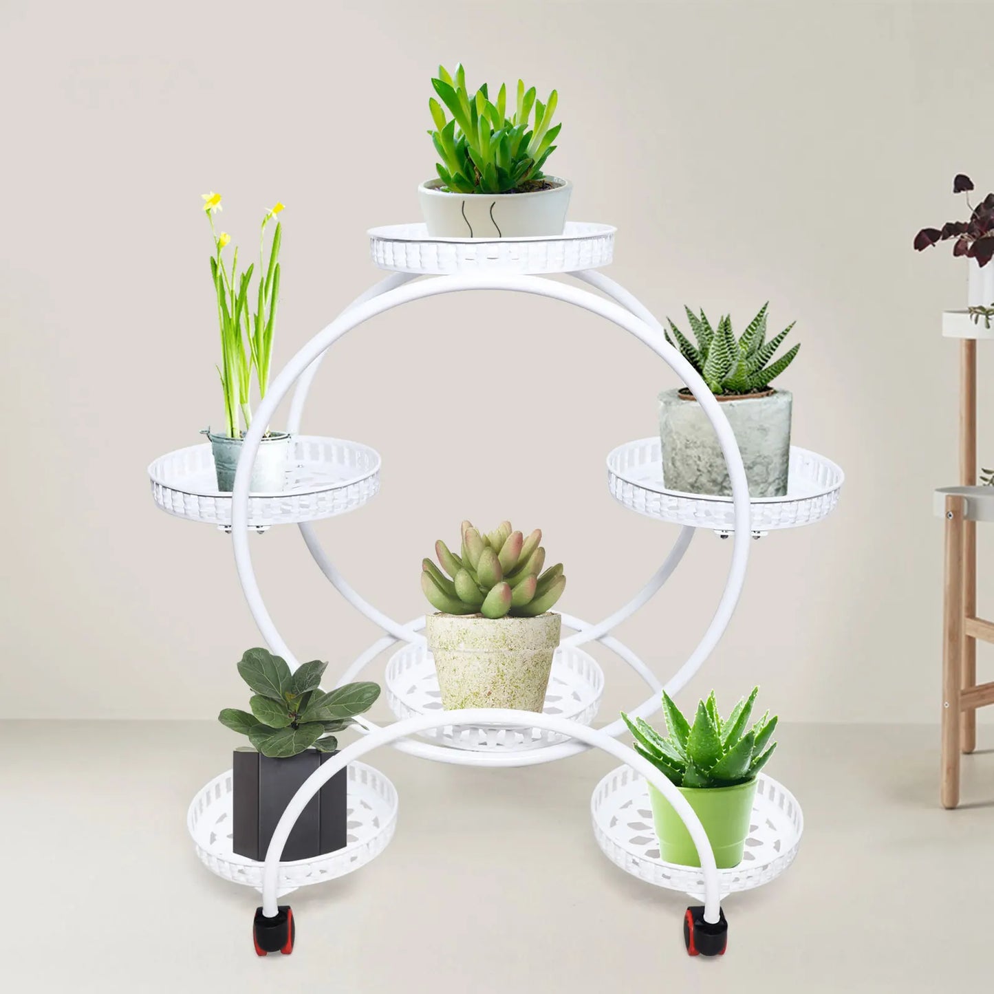 Metal Plant Stand for 6 Pots Patio and Living Room
