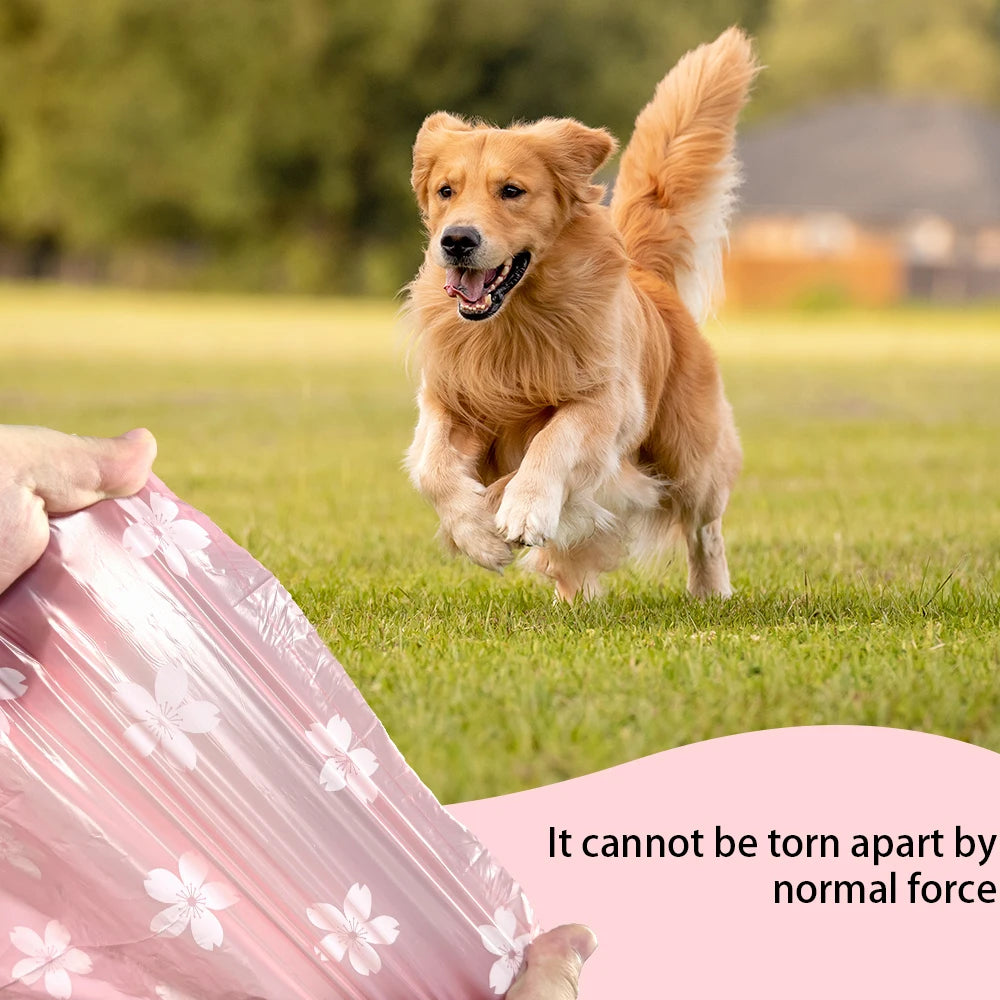 Pet Rhythm Photodegradable Dog Poop Bags With Floral Fragrance Dispenser