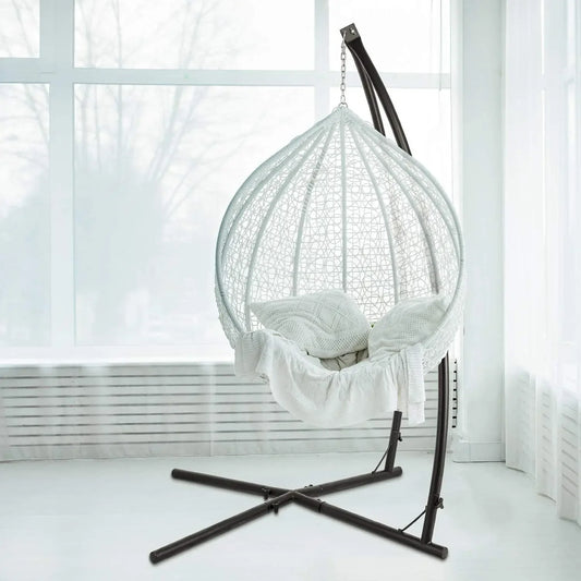 Homfa Heavy Duty Metal Hanging Chair Hammock C Stand Patio