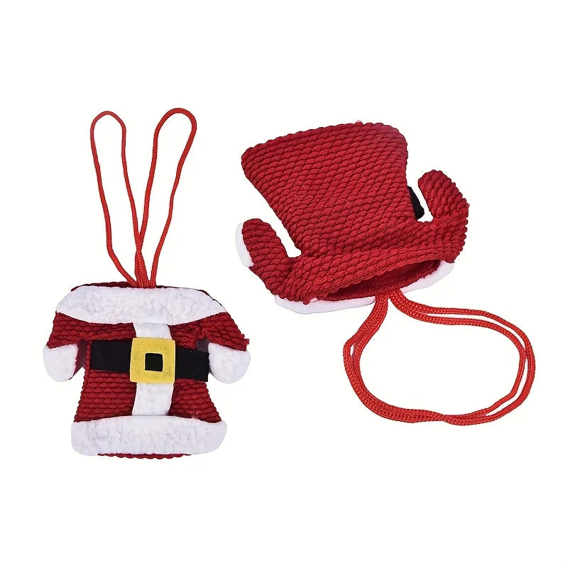 Christmas Santa Cutlery Storage Bags Decorative Tableware Holders