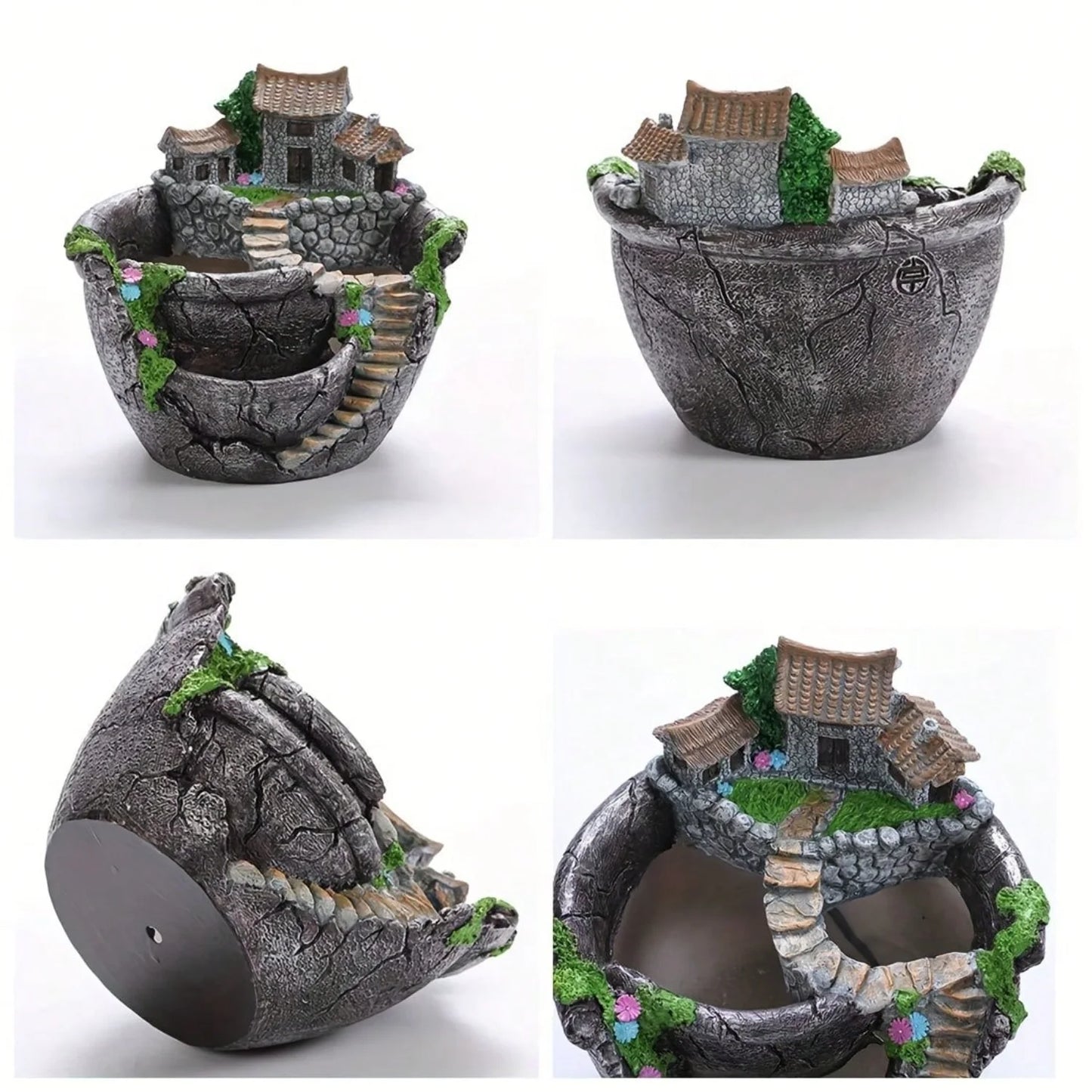 Fairy Garden Planter Pot for Tiny Succulents and Flowers