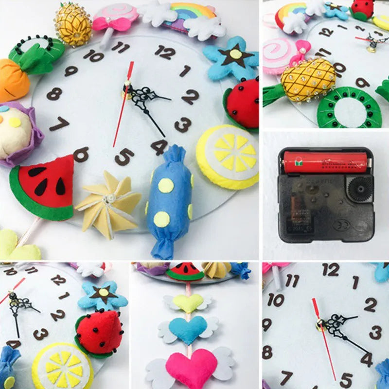 DIY Handmade Felt Wall Clock Marine Design For Home Decor