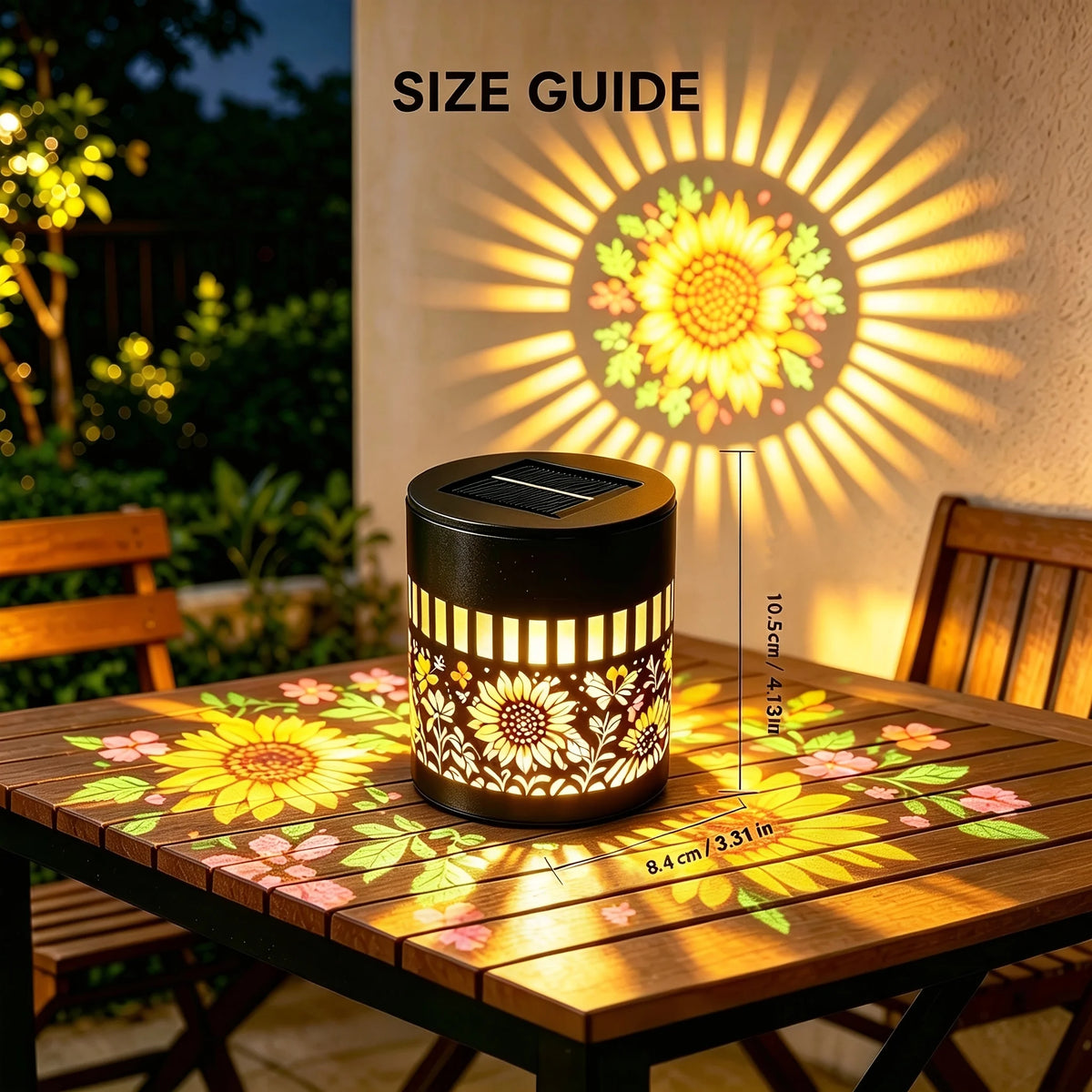 Solar Sunflower Fence Lights for Garden Decor